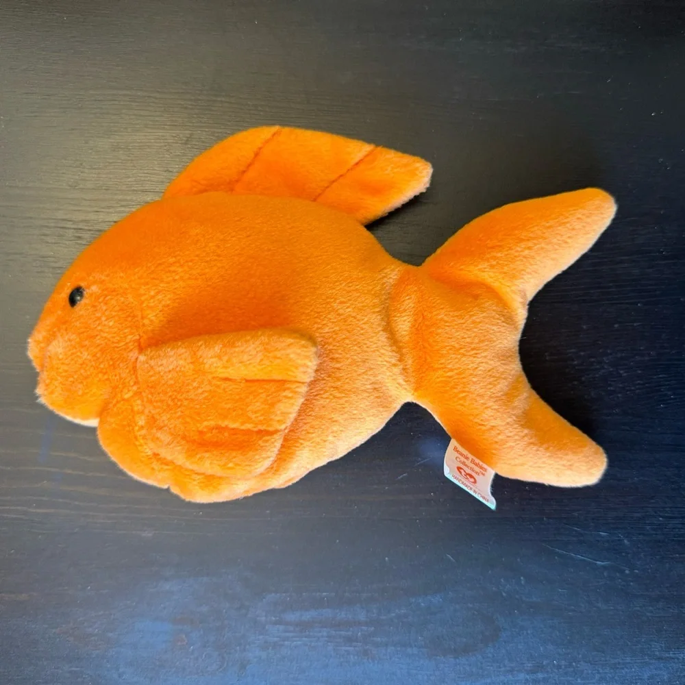 Vintage 1994 Goldie Ty Beanie Babies goldfish (style 4023) PVC retired plush